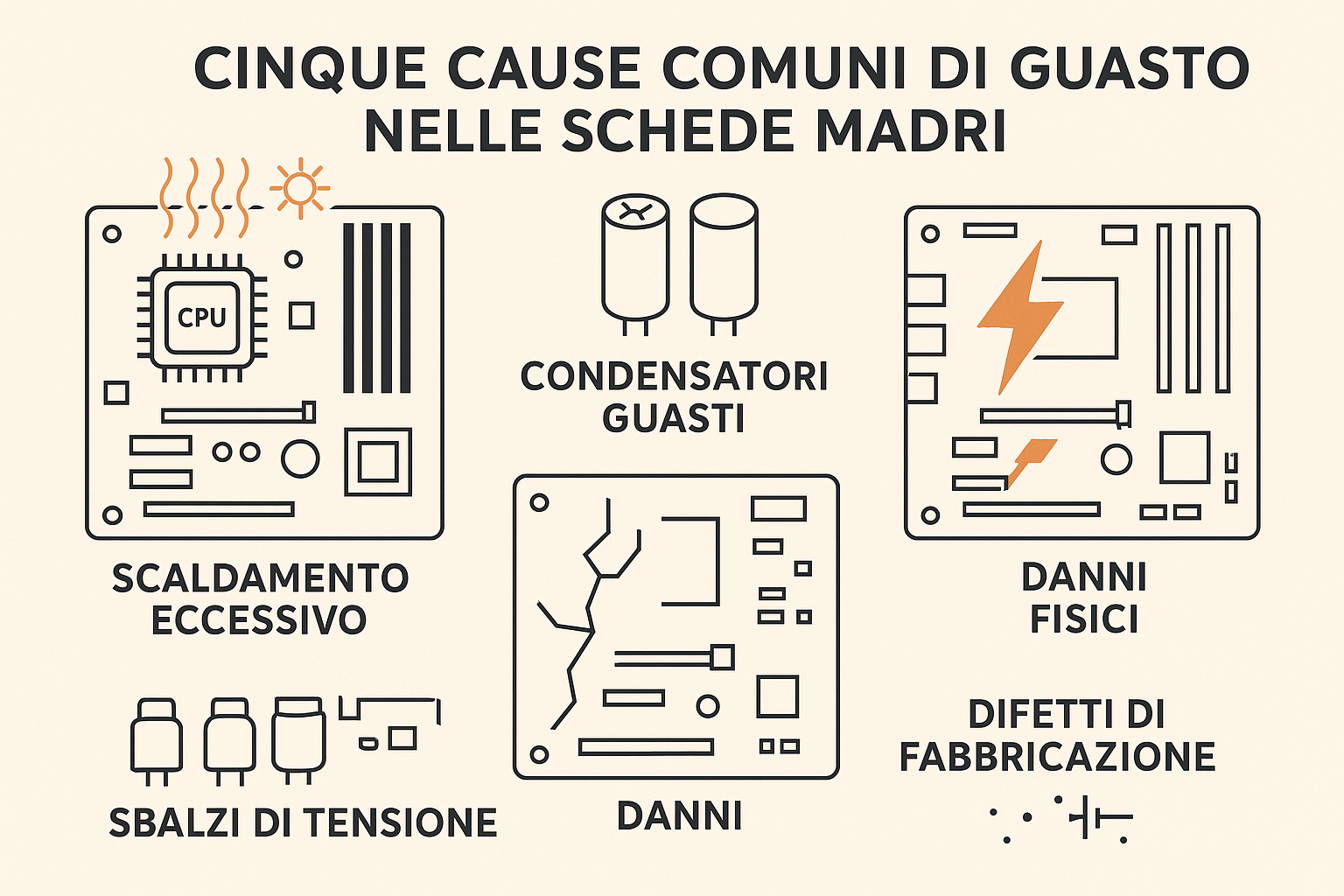 5 Cause Comuni di Guasto nelle Schede Madre dei PC